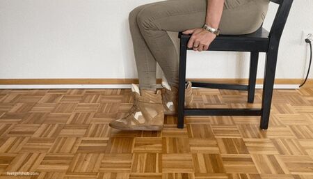 WAITING AND TOE TAPPING IN ISABEL MARANT WEDGE SNEAKERS - MP4 Mobile Version