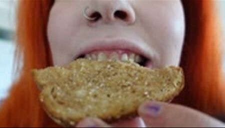 Chewing and Eating Crunchy Toast MP4 1080