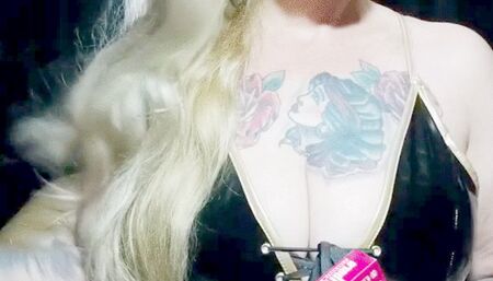 My black lungs deserve a double Marlboro reds * Vinyl * Latex * Nose exhales * Long Drag * High heels *