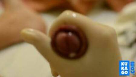 Nurse Handjob with wet latex gloves behind me part 2