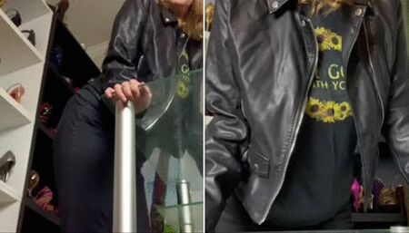 Leather jacket Fetish with mistress sherry Elizabeth