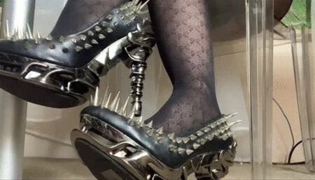 Black Spiked High Heels you need to lust after