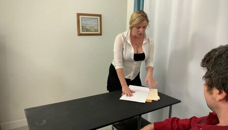 Secretary takes it in the ass before going home