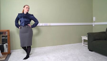 2274 Emmerald Barwise Grey Skirt and Blouse