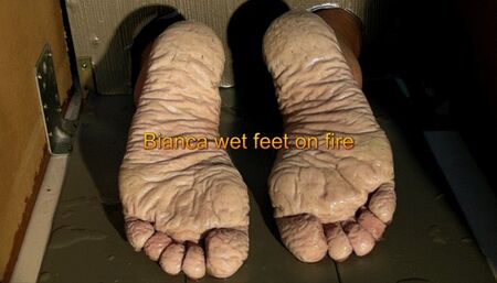 Bianca feet on fire