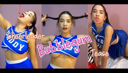 Cheerleader bubblegum tease