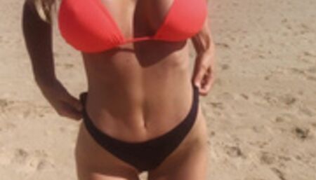 Instagram model with perfect body gets fucked at the beach - KJ