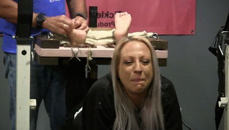 EmmyA BARE FEET in the inverted stocks i! Perfect!