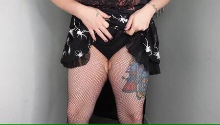 Tearing Fishnet Pantyhose off my Legs WMV 1080