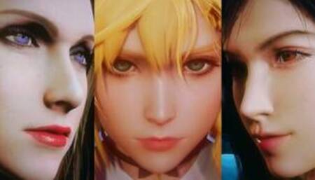 Final Fantasy 7 Futa - Girl Cloud x Tifa x Scarlet - 3D Drama Version