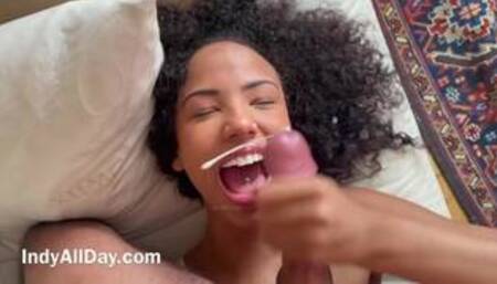 Romy Indy And Teacher Student Gives Sloppy POV Blowjob With Facial