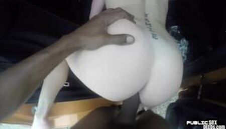 Tattooed car instructor fucked by BBC in doggy style