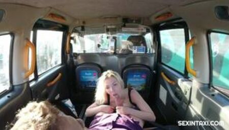 Comfortable ride with sexy blonde