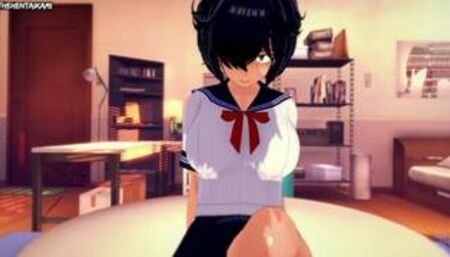 POV Hentai Feet Mikoto Urabe pleases you with her feet Mysterious Girlfriend X