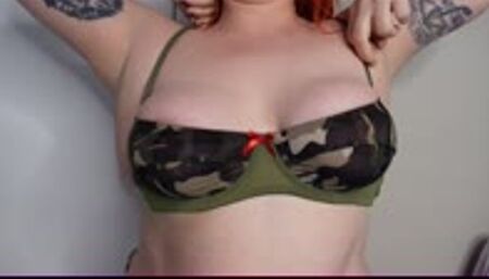 Trying on three Bras that are too small WMV 1080