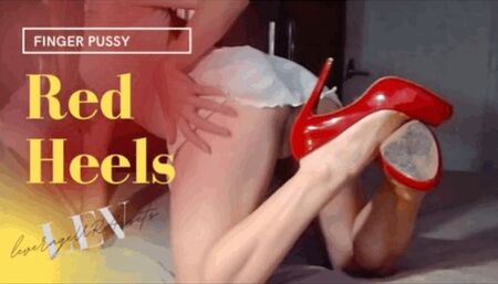Masturbation in my Red High Heels -78
