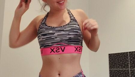 After Gym Strip Tease