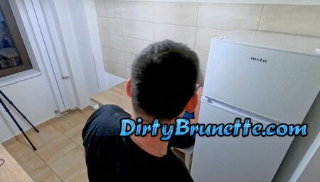 Fucking hard with my husband in the kitchen and relaxing and fingering in the bathtub