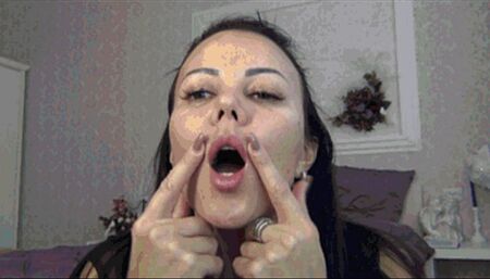 Jerk off on my lips like a fish and a duck V2b