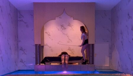 Whipping on the sofa (privé pool ) with mistress Tirza
