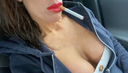 Charlie Monaco Smoking Red Lips and a Marlboro Red