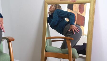 2266 Charlotte in Grey Skirt and Blouse