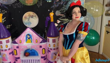 Snow White Eats an Aphrodisiac Apple: Cums on Inflatable Princess Castle Bed