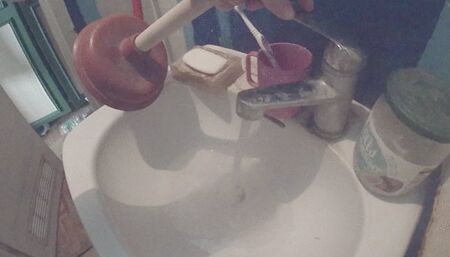 A lot of slime in my sink, yuk!