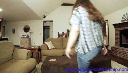 Foot licking footstool