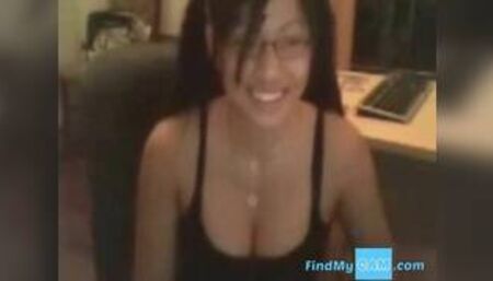 Cute asian webcam whore with big tits