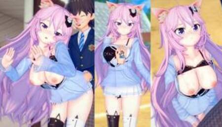 [Hentai Game Koikatsu! ]Have sex with Big tits Vtuber nyatasha nyanners.3DCG Erotic Anime Video.