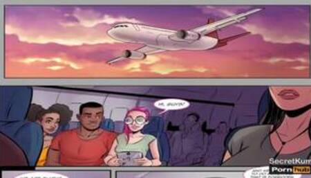 Candy the Webcam Model Part 2 - Mile High Club || live broadcast 3some fuck in Plane bathroom