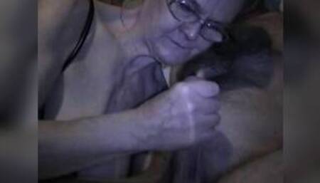 Hot Granny Great Saggy Tits Blowjob