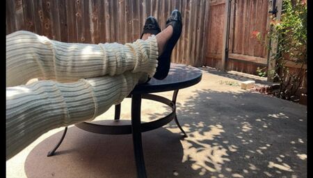 Nylons in Flats Dangling + Nylon Soles