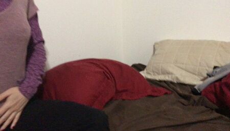 Blown in bed by blonde