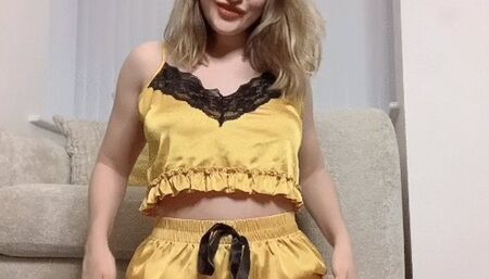 Silky Pyjamas Strip Tease