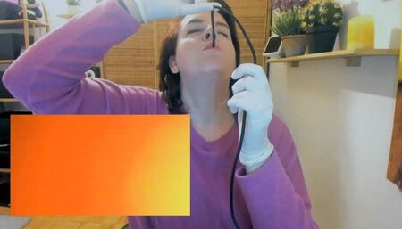 Endoscope exploration after eating