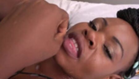 East-African Auntie Gets Her Pussy Licked By Big DICK Fella!