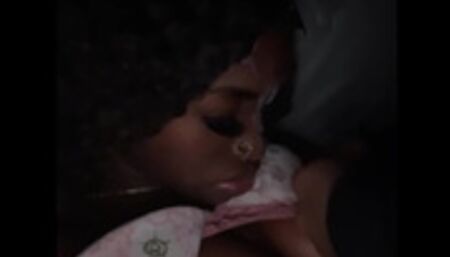 Had this hoe ass black bitch suck my dick in the car and nutted on her face!!