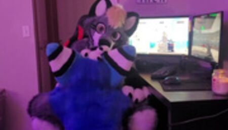 Gamer Furry Gets Sucked Off & fucks Cute Wolf Girl In Return