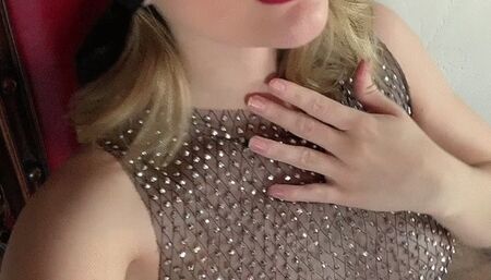 Blindfolded in Sheer Top