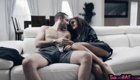 Small titted ebony lady pussy fucked by big white cock