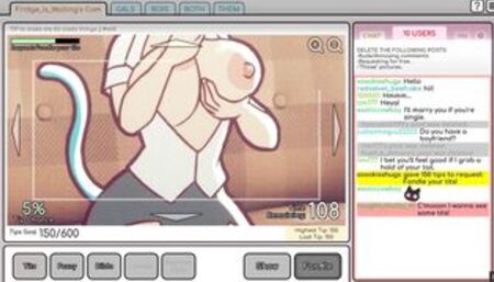 [Gameplay] Nicole Risky Job [Hentai game ] Ep.4 the camgirl masturbated while look...