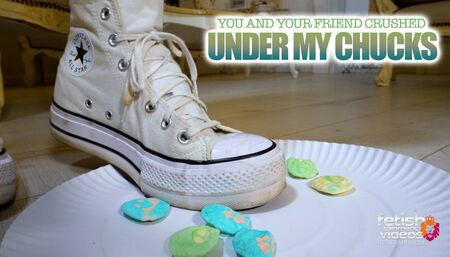 I'll crush you and your friends under my chucks ( Crushing & Giantess Fetish with Miss Maria J ) - FULL HD MP4