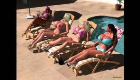 3rd-art: Darlings at the pool