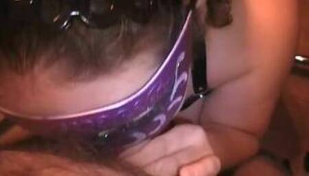 Masked Wife sucks dick