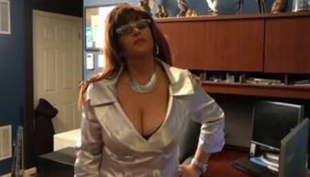 Sexy Realtor Showing Her Assets