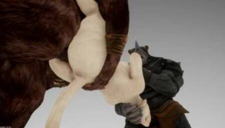 Innocent Furry Girl x Monster Cocks