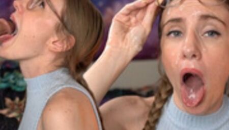 Nerdy Girl Drains your Balls on her Glasses / Emma Ruby POV