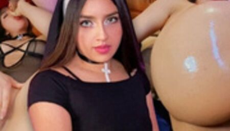 Great-hearted Nun takes care of me and I end up fucking her in the ass. CUM IN ASS